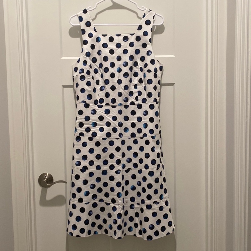 Talbot’s Blue Polka Dot Sleeveless Dress
